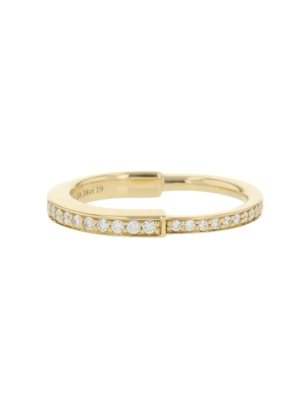 Tiffany & Co Ring Lock Diamond Ct 18k Yellow Gold
